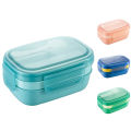 Qiunery Student Bento Lunch Box With Cutlery 1900ml Large Capacity Microwave Freezer Dishwasher Safe Leak-Proof Food Box.