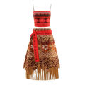Costume iana children's Va dress children princess girl costume Moana dress with necklace Halloween costume party baby. 