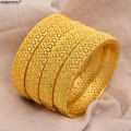 24k Dubai Gold Color Bangles For Women Dubai Bride Wedding Ethiopian Bracelet Africa Bangle Arab Jewelry Gold Charm Bracelet. 