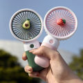 Convenient and ultra-quiet USB mini handheld wind power fan with portable phone holder student office small cooling fans. 