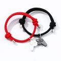 A Pair Fashion New game console handle couple bracelet magnet stone charm bracelet men and women Valentine's Day gift. 