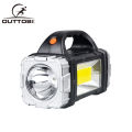 Outtobe Flashlights Multifunctional Solar Outdoor Torchlight Double Spotlight Waterproof Work Light USB Rechargeable Searchlight Handheld Fla-shlight Light.