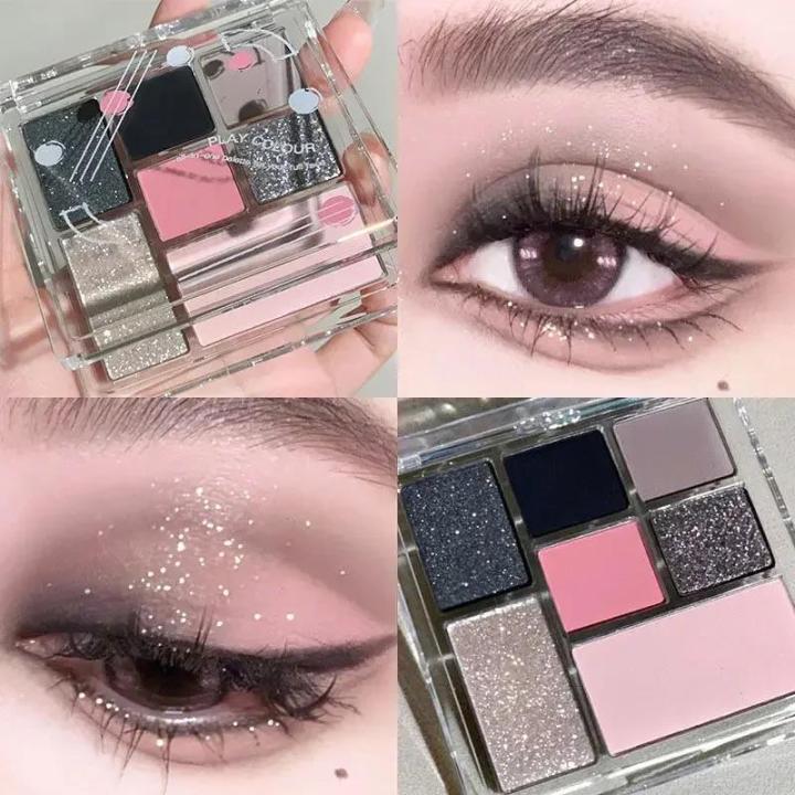 7%20Color%20Eye%20Shadow%20Palette%20Lasting%20Glitter%20Eyeshadow%20Smooth%20Multi-shade%20Eyeshadow%20Palette%20Eye%20Shadow%20Charming%20Pigmented%20Rich%20-%20Image%202