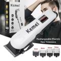 Kemei KM-809A Professional Hair Clipper LCD Display Household Rechargeable Trimmer Haircut Clipper Cutter Styling Tool. 