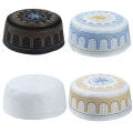 Muslim Men Prayer Caps Cotton Embroidery Leisure Saudi Arabia Islamic Hat Men Headscarf Clothing Topkippot Turban Saudi Uae Cap. 