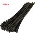 BLACK  8 inch  Cable zip ties Plastic wire ties Electrical cable ties-100pcs. 