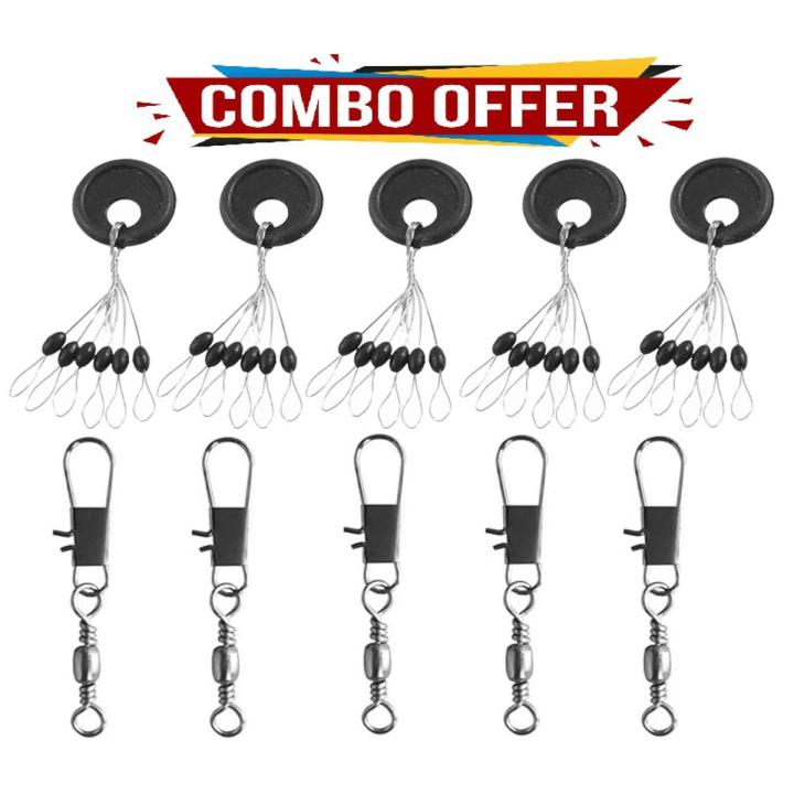 7Pcs Barrel Swivel And 7Pcs Fishing Stopper Combo Pack - Get Ready For Your Next Fishing Trip With This Combo Pack Including 7 Barrel Swivels And 7 Fishing Stoppers.