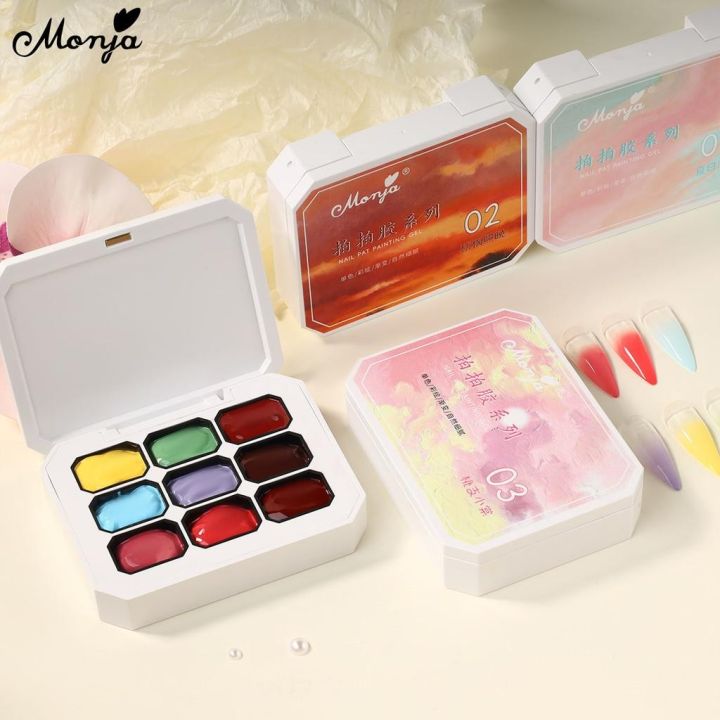 Monja%209%20Colors/box%20Nail%20Art%20UV%20Gel%20Pat%20Painting%20Drawing%20Gels%20Quick%20Dry%20No-wipe%20Colors%20Gradient%20Paint-Drawing%20Changing%20Soak%20Off%20Polish%20DIY%20Manicure%20Design%20Decor%20Tools%20-%20Image%205