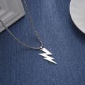 Men Lightning Bolts Pendants Silver Color Stainless Steel Link Chain Fashion Jewelry Chain For Men/Gift for Men/Boys.