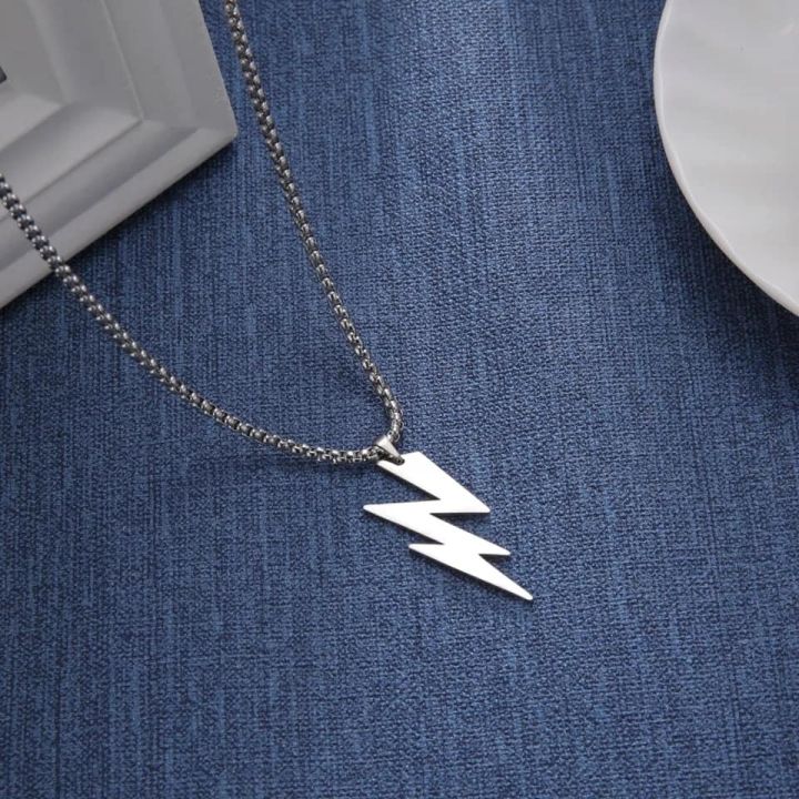 Men%20Lightning%20Bolts%20%20Pendants%20Silver%20Color%20Stainless%20Steel%20Link%20Chain%20Fashion%20Jewelry%20Chain%20For%20Men/Gift%20for%20Men/Boys%20-%20Image%202