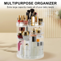 360 Degree Rotation Transparent Acrylic Cosmetics Storage Box Fashion Spin Multi-function Detachable Makeup Beauty Organizer - Dhaka Shopping Zone. 