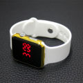 Fashion Simple Watch Student LED Electronic Watch Casual Men Women Square Silicone Strap Wristwatch For Children. 