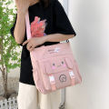 New Korean Nylon Bag Female Cute Tote Bag Small Fresh Large Capacity Student Tutoring Bag Trend Shoulder Bag. 