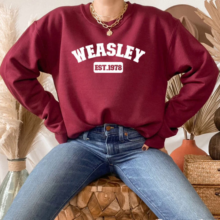 Weasley Est 1978 Sweatshirt Weasley Twins Shirt HP Inspired Sweatshirt Unisex Graphic Hoodies Long Sleeve Women Sweaters Tops