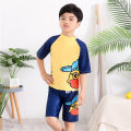 Manufacturers boys' wetsuit split swimsuit boys' short-sleeved shorts for children baby sunscreen quick-drying swimsuit. 