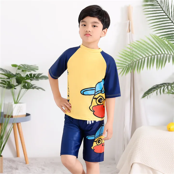 Manufacturers%20boys'%20wetsuit%20split%20swimsuit%20boys'%20short-sleeved%20shorts%20for%20children%20baby%20sunscreen%20quick-drying%20swimsuit%20-%20Image%204