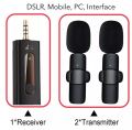 K35 Single Wireless Microphone 3.5mm Supported for Camera, Sound card, Smartphone (Single Mic, single receiver) - Microphone - Microphone - Microphone.
