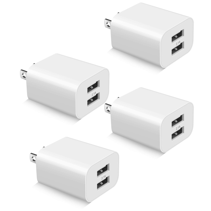 USB%20Wall%20Charger%20Block%202Pack%20Dual%20Port%20Cube%20Plug%20Power%20Charging%20Adapter%205V%202.1A%20Brick%20for%20Apple%20iPhone%2011/XS%20Max/XR/X/8/7/6S/6S%20Plus/6/SE/5S/5C/iPad%20Mini/Air%202/Andriod%20Samsung%20Galaxy%20Kindle%20Fire%20LG%20-%20Image%202