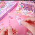 100 Sheets Stickers Box Space Park Anime Figure Pattern Decorative PET Cartoon Character Decals for Scrapbook. 