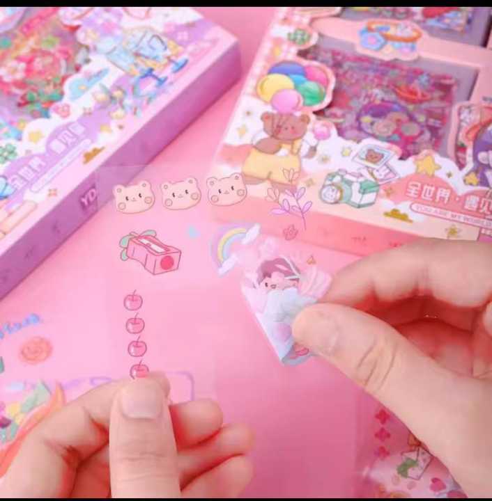 100%20Sheets%20Stickers%20Box%20Space%20Park%20Anime%20Figure%20Pattern%20Decorative%20PET%20Cartoon%20Character%20Decals%20for%20Scrapbook%20-%20Image%203