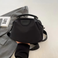 New Portable Nylon Cloth with Cowhide Shoulder Bag.