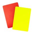 Sturdy PVC material, tough and not easy to break. Red cards command players to leave, yellow cards are used to warn .Suitable for referee using in soccer matches and other sports .1 set red card and yellow card, practical to use. Made of premium material,.