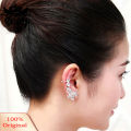 1Pc Sweet Women Rhinestone Inlaid Butterfly Right Ear Cuff Stud Earrings Jewelry. 