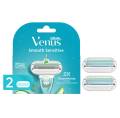 Gillette Venus Smooth Sensitive Women's Razor Blade Refills 2 Blades.