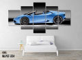 CNVS-334 60″ inch x 36″ inch Blue Car Wall Canvas Art Prints.