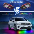 Car Flexible Underglow Strip Light LED Underbody Remote APPl Control RGB Neon Lights Atmosphere Lamp for Auto Decoration. 