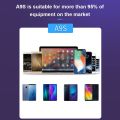 A9S Fast Car Charger 8 Port Multi USB LCD Display 12V Phone Charger USB Hub for Phone Tablets DVR - black.