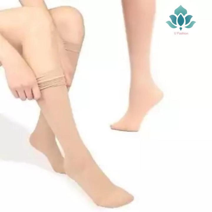 Skin Color socks for women-1 Pair