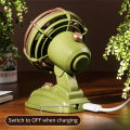 Retro Mini Desktop Fan 400mAh USB Rechargeable Outdoor Desk Fan,Blue.