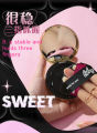 Lishu 5pcs Black Makeup Foundation Loose Powder Puff Velvet Cosmetic Blender Sponge Details Makeup Applicator.