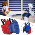 Taekwondo Reversible Chest Guard Body Protector Vest Martial Arts Rib Shield Armour Training Uniform For Karate Judo Kickboxing.