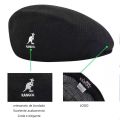 kangol black kangaroo beret men and women summer thin hat women's tide ins retro reverse hat. 