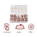 200Pcs Solid Copper Washer Flat Ring Sump Plug Oil Seal Assorted Set Box - Copper color 200Pcs. 