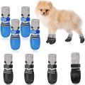New Waterproof Pet Boots Shoes Socks Anti-Slip with Adjustable Drawstring Cats Dogs Rubber Socks Pet Supplies Rain Snow Boots Small Puppy Sock Shoes. 