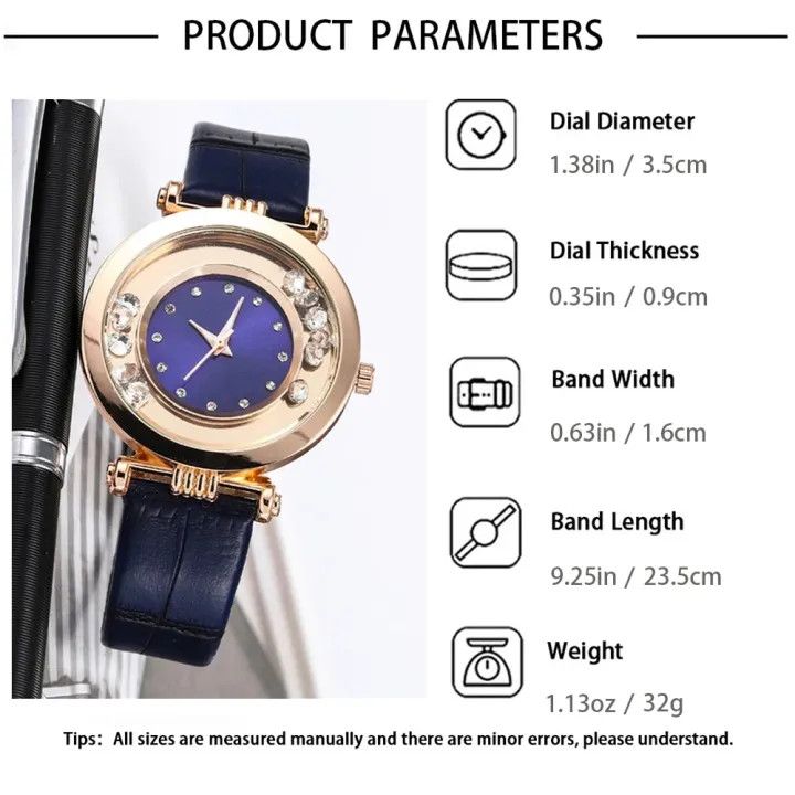 New%20Fashion%20Jewelry%205pcs%20Women's%20Quartz%20Watch%20Diamond-Encrusted%20Leather%20Strap%20Wristwatch%20Rhinestone%20Romantic%20Ladies%20and%20Girls%20Watches%20-%20Image%206