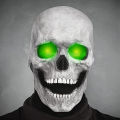Halloween Joker Jaw Skull Helmet Halloween Horror Scary Cosplay Musk Party Decor Skull Terror Ghost Face LED Luminous Mask.