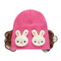 【No-profit】 Rabbit Animal Baby Girls Boys Woolen Yarn Knit Wig Hat Skull Cap Beanie. 