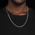 Stainless Steel Cuban Minimalist Link Chain For Men.