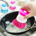 Kitchen Dispense Soap Water Dish Cleaning Brush Creative Washing Home Kitchen. 