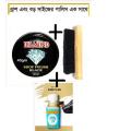3X Combo Shoe Polish Diamond 45 GM And Wooden Brush + Diamond Shoe Cream for Polish Combo pack.