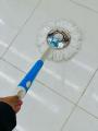 1pc Your Helping Hand 360 Spin Rotational Length Adjustable Mop Stick Expandable Stainless Steel Mop Bucket Stick Rod with 1 Microfiber Head Refill for Home and Office Cleaning (Color may will not match with picture, but you get 100% Quality Product). 