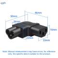 IEC320 C6 to C13 IEC Connector Conversion Plug Replaces Design Power Plug Side Bend.