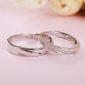 Fashion Genuine 100% 925 Sterling Silver Ring for Women Men Classic Engagement Zircon Couple Rings Wedding Jewelry For Lovers.