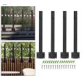 4Pcs Outdoor String Light Pole 15.55inch Height, AdjustableMetal Poles, Patio Lighting Stand for Holiday Garden Hanging String Lights. 