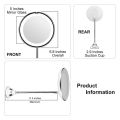 Rotation 10X LED Makeup Night Light Foldable Magnifying Tool Vanity Mirrors With LED Lights Travel Home Dressing Table Accessori.