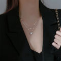 Fashionable Chain Double Layer Butterfly Necklaces for women New Collection.